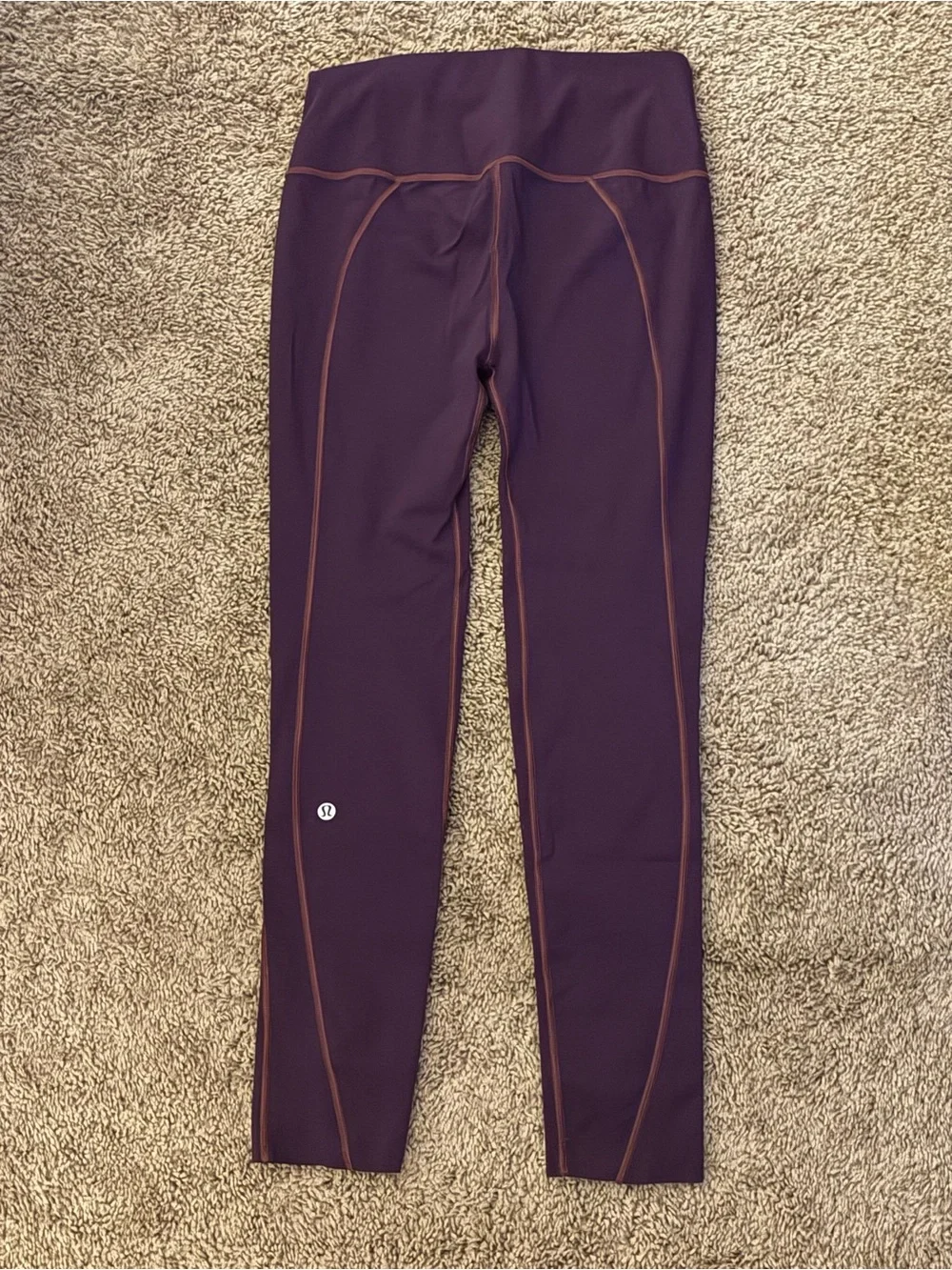 lululemon athletica Magenta Leggings with Rose-Trim Seams